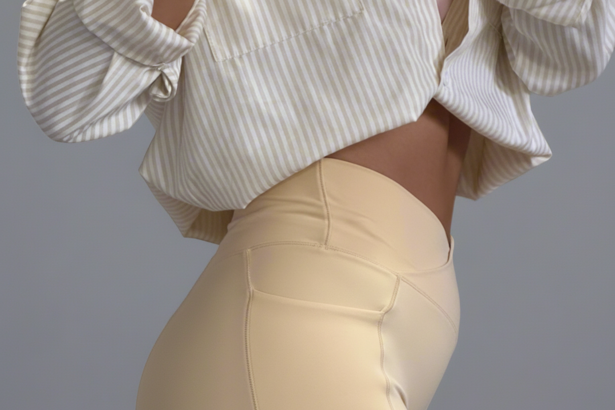 BARE Shorts V-Contour Waist · Side Pockets