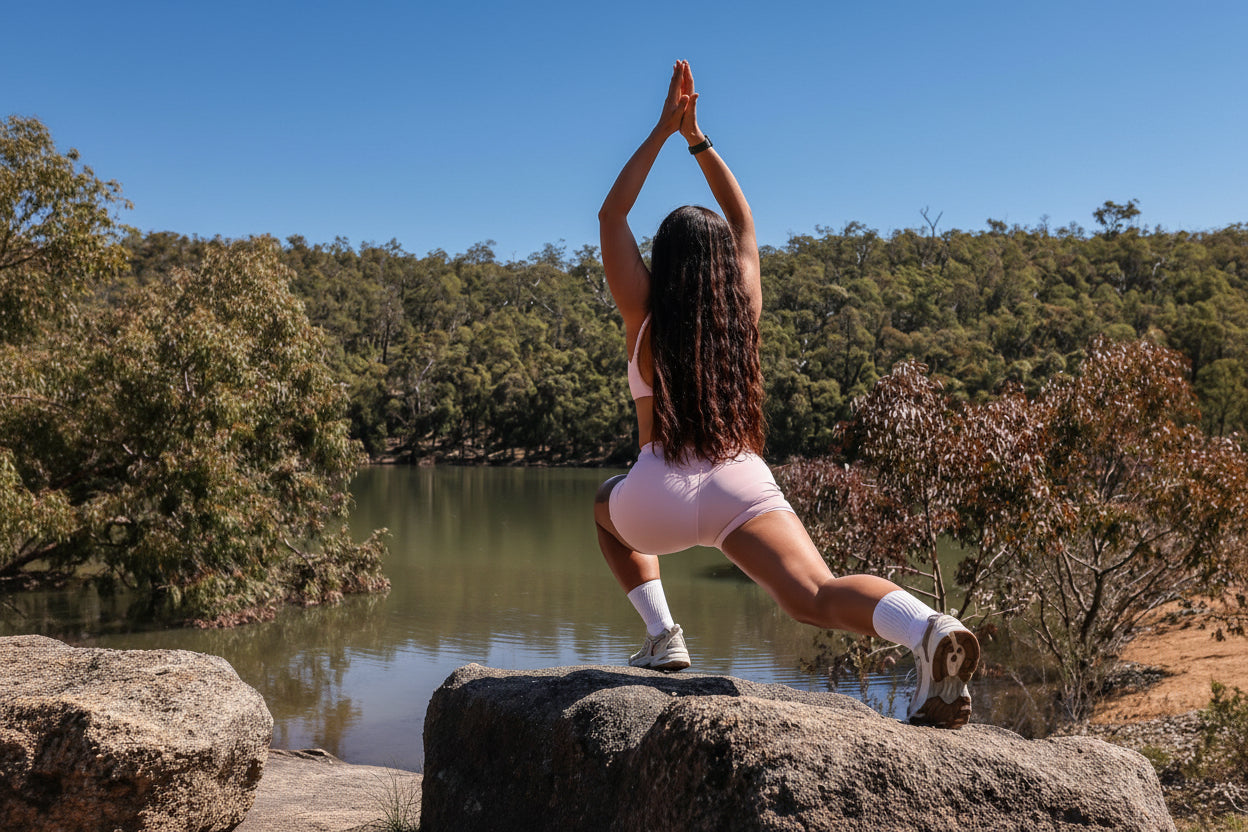 CORE SET yoga pose outdoor minimalist activewear LSMWEAR Australia